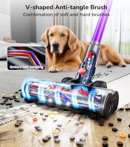 Cordless Vacuum Cleaner, 550W 48Kpa 70 Mins Stick Vacuum with Touch Screen Q65549