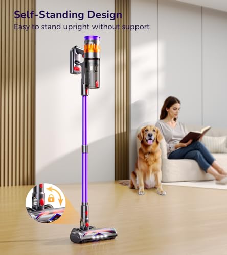 Cordless Vacuum Cleaner, 550W 48Kpa 70 Mins Stick Vacuum with Touch Screen Q65549