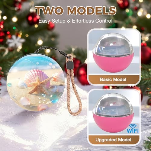 White Crystal Ball Video Player Lamp H4355