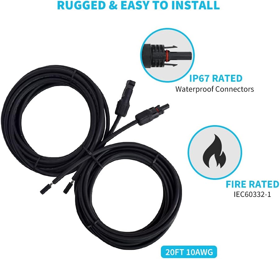 200W Solar Panel System with Tray Cable, Adaptor Kit, Z Bracket, Y Branch Connector P11661