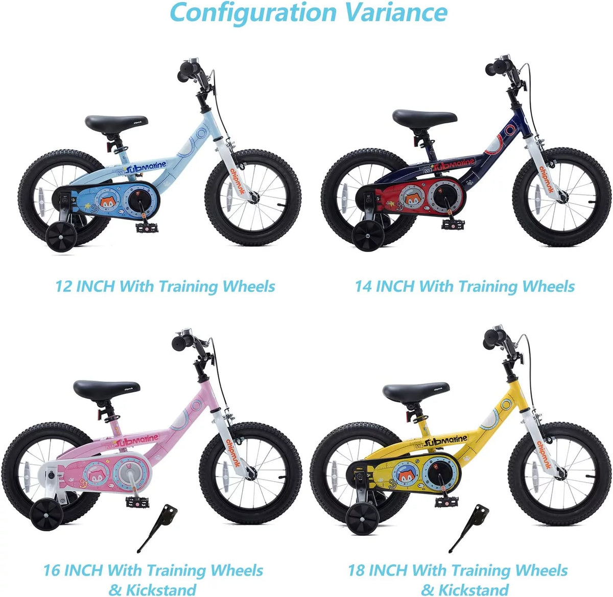 18 In Blue Steel Bike with Kickstand B590565
