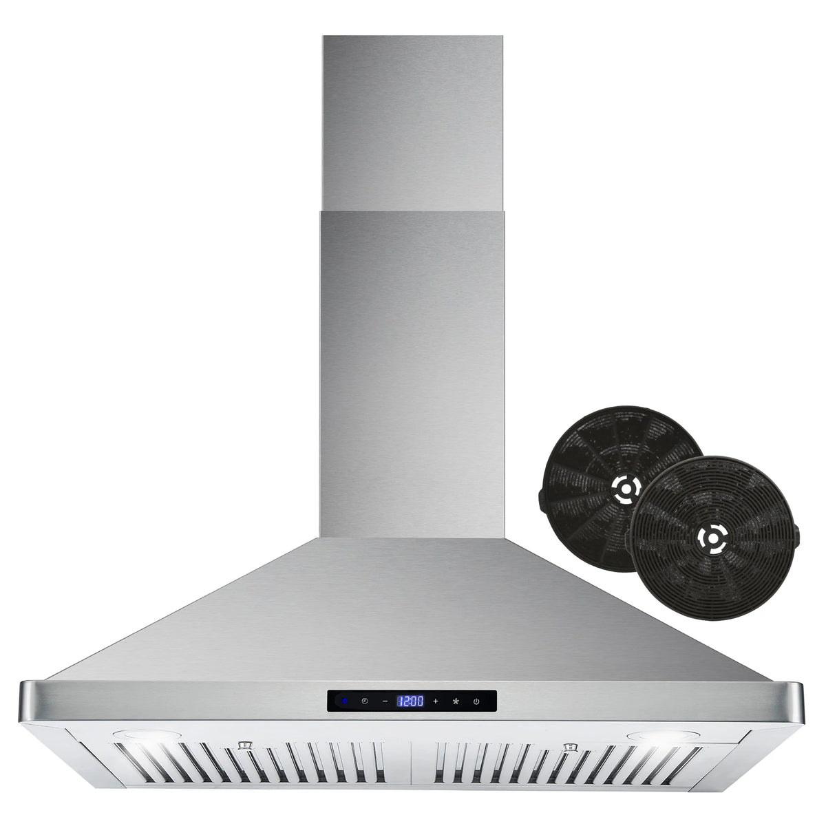 380 CFM Convertible Wall Mount Range Hood with Digital Touch Controls and Carbon Filter Kit R921125