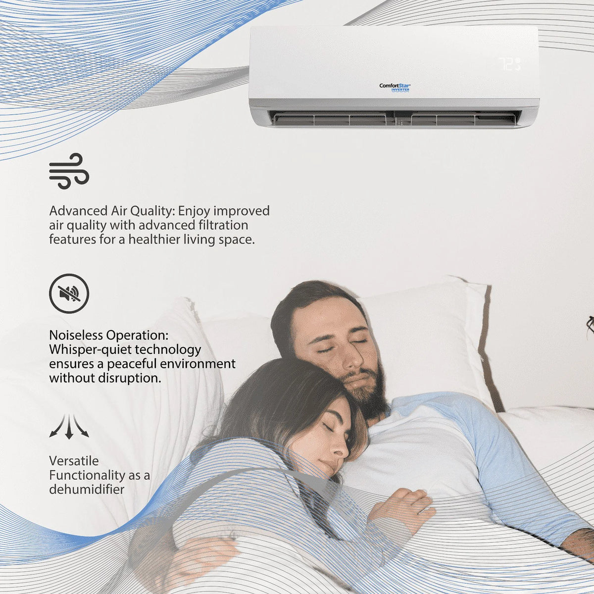12,000 BTU 21 SEER2 Ductless Mini-Split Air Conditioner Full Set 110V E53178