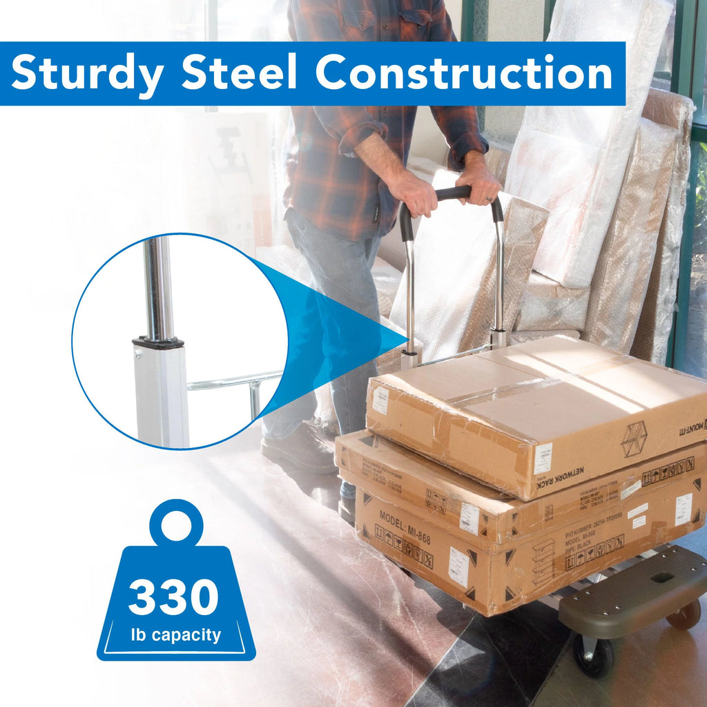 Folding Platform Hand Truck with Expandable Base F7694