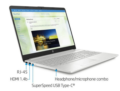 15.6 Inch HD Laptop with AMD Ryzen 3 3250U, 4GB DDR4, 1TB HDD + 128GB SSD, Windows 10 Home, Natural Silver J9001