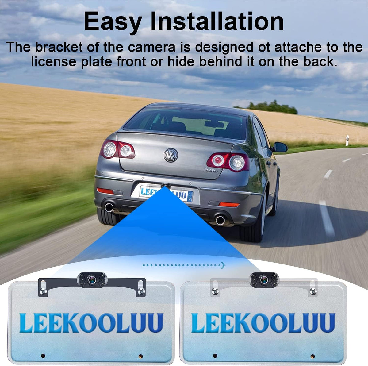 Backup Camera Rear View Monitor Kit HD 1080P Waterproof Night Vision Pack of 2 B923