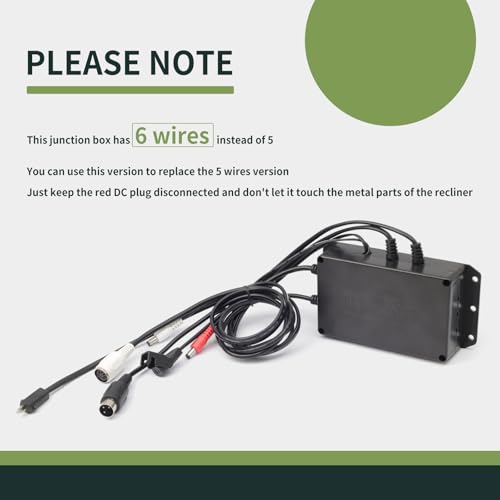 6 Wire Junction Box for Power Recliner Lift Chair O667492