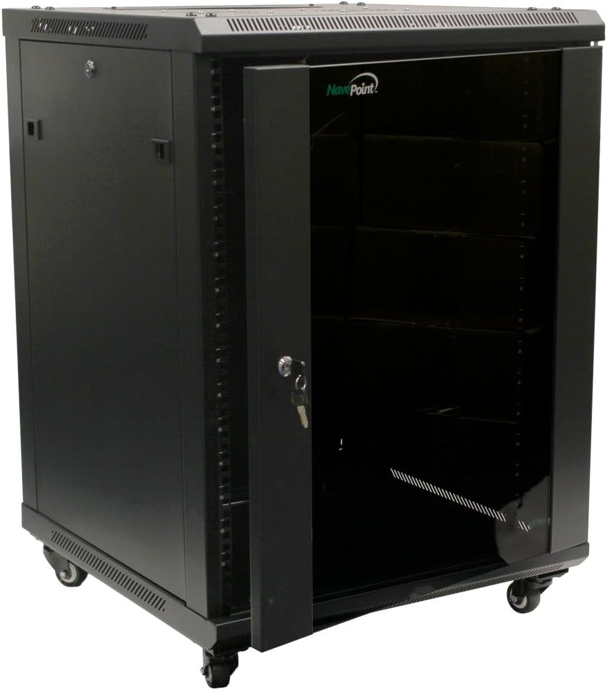 15U Wall Mount Server Data Cabinet with Casters Y890
