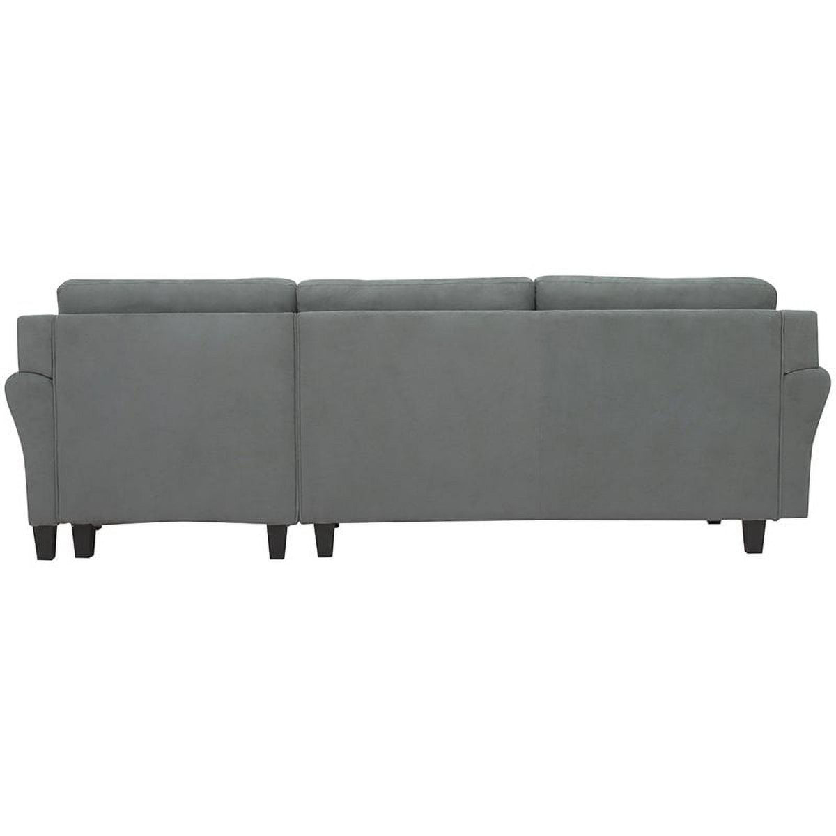 Gray Sectional with Rolled Arms T48600