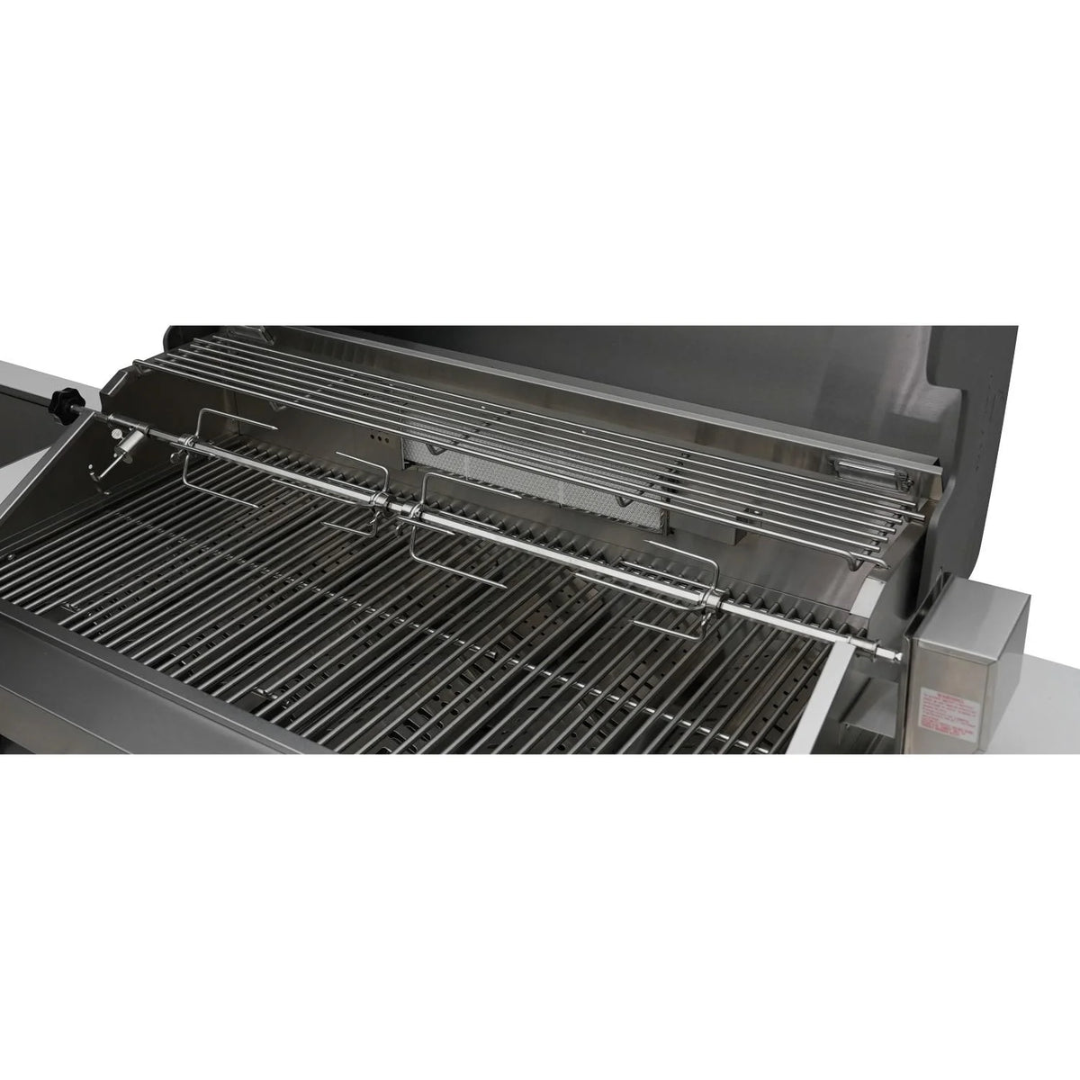 Black Stainless Steel Propane Gas Island Grill with Infrared Side Burner and Rotisserie Kit M2879