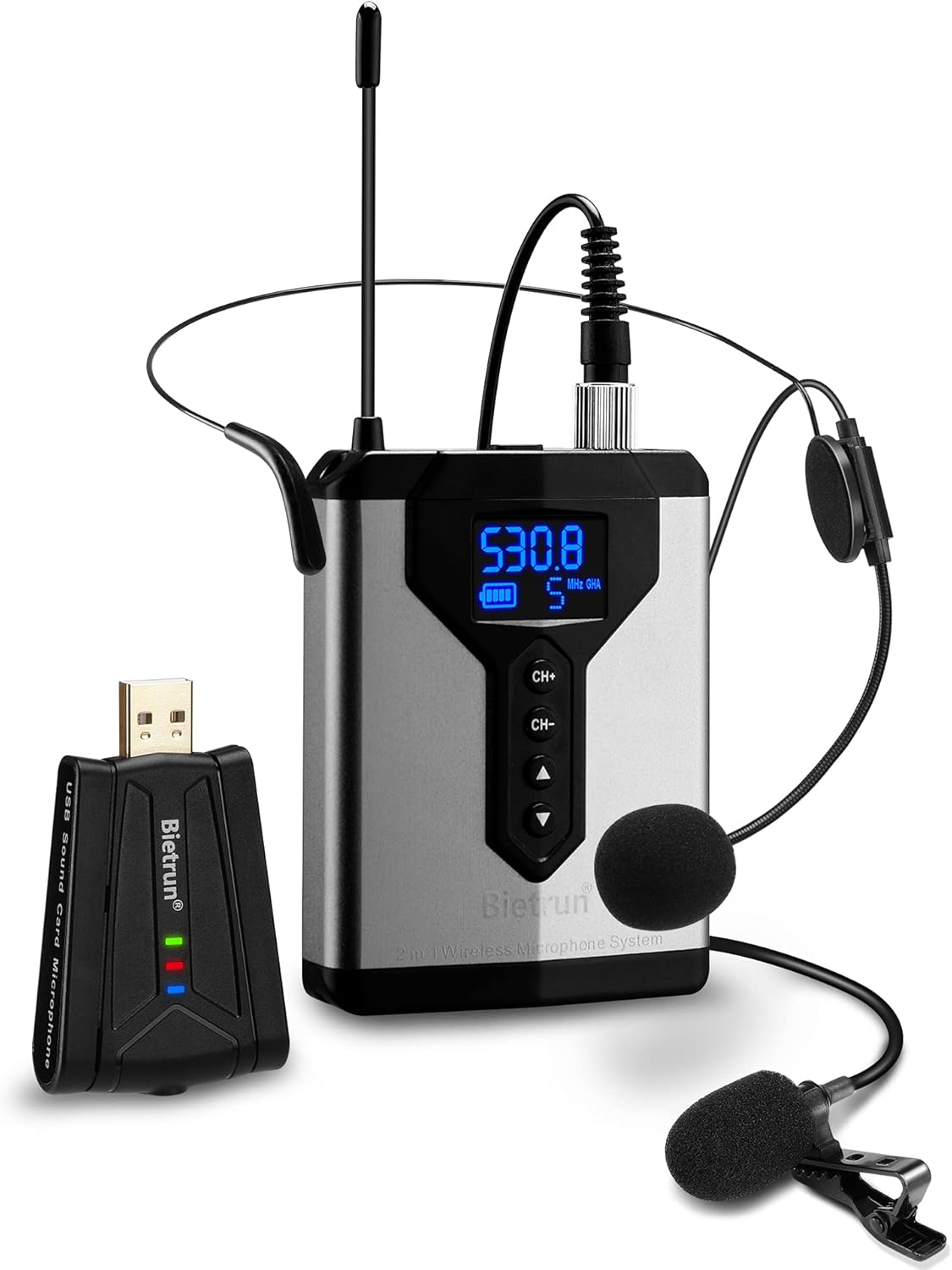 Wireless USB Microphone for Computer, 98 feet, Plug & Play H714974