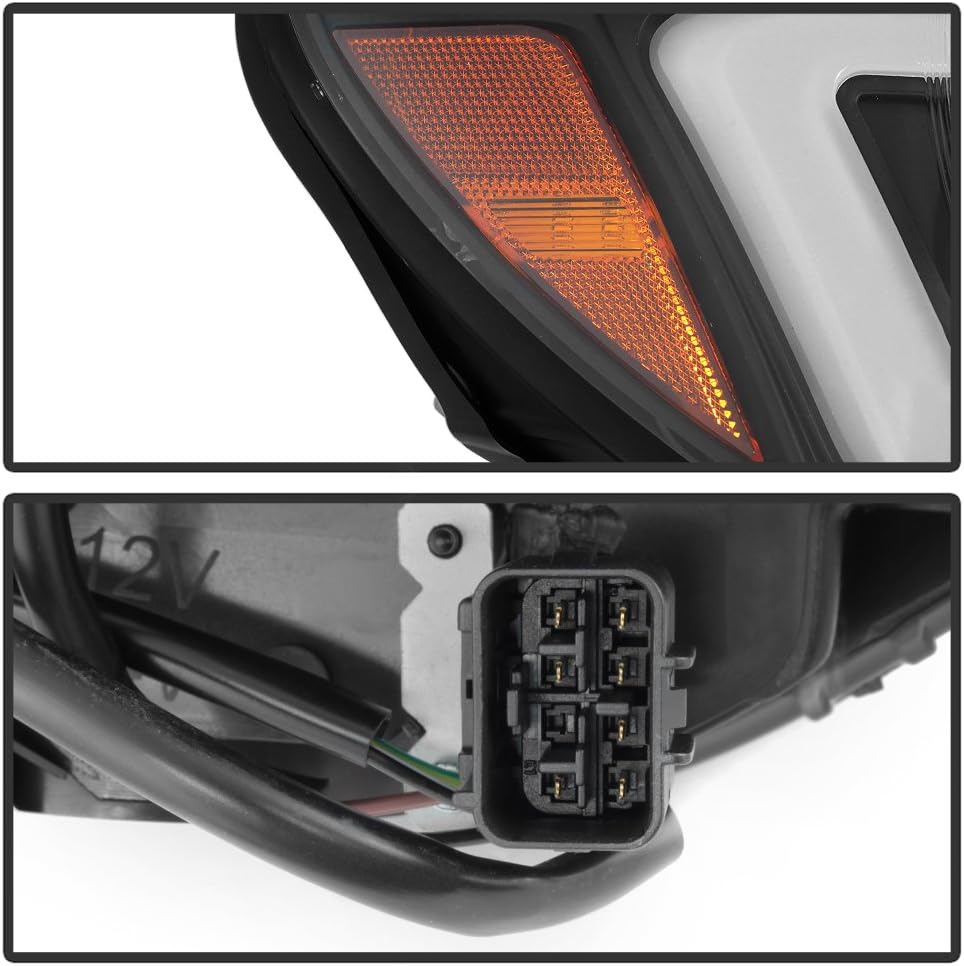 LED Tube Projector Headlights Pair J481