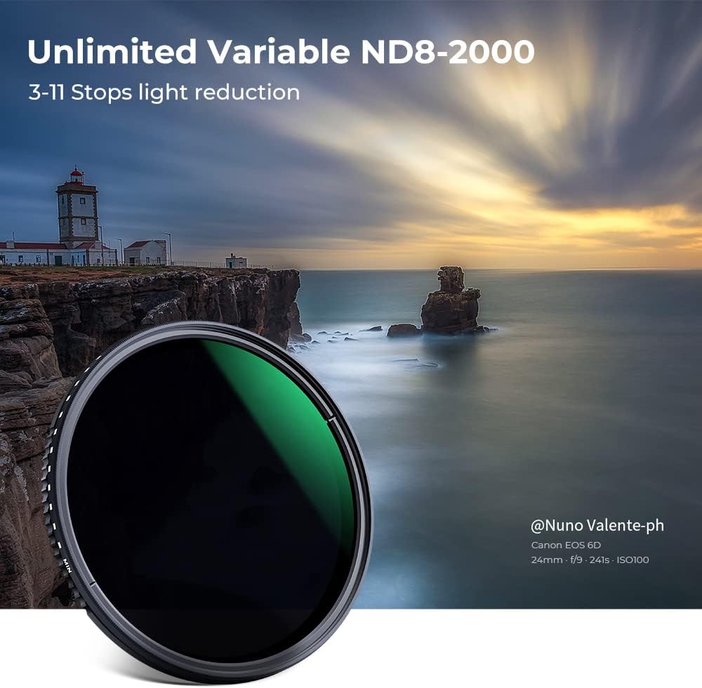 55mm Variable Neutral Density Filter ND8-ND2000, Pack of 2 J499