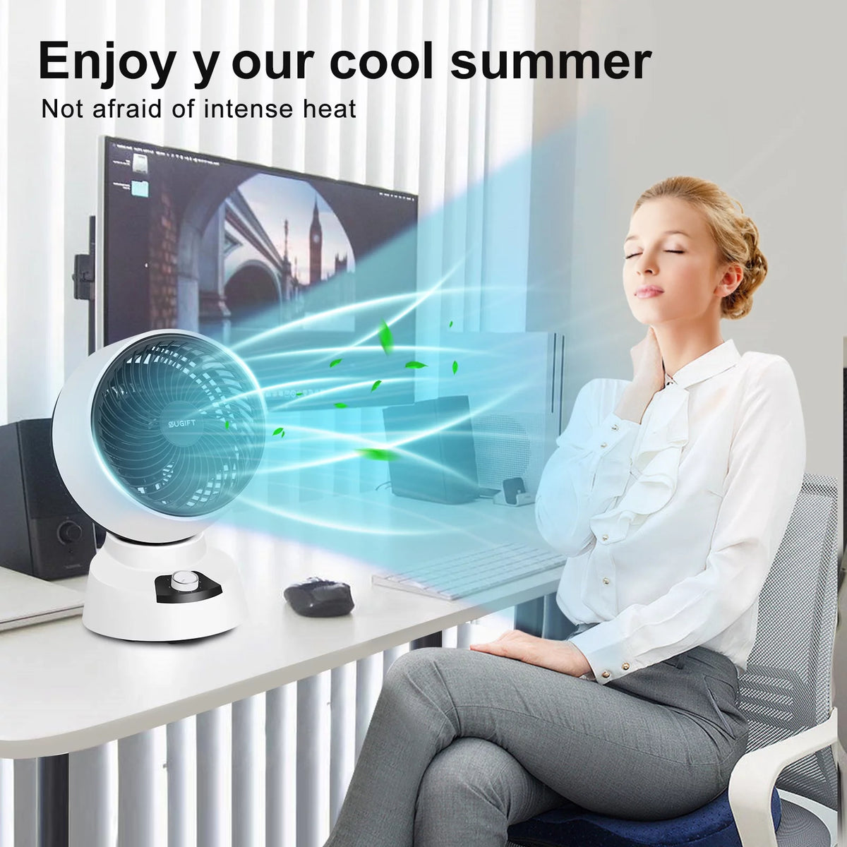 White 3 Speed Air Circulator Fan V448474