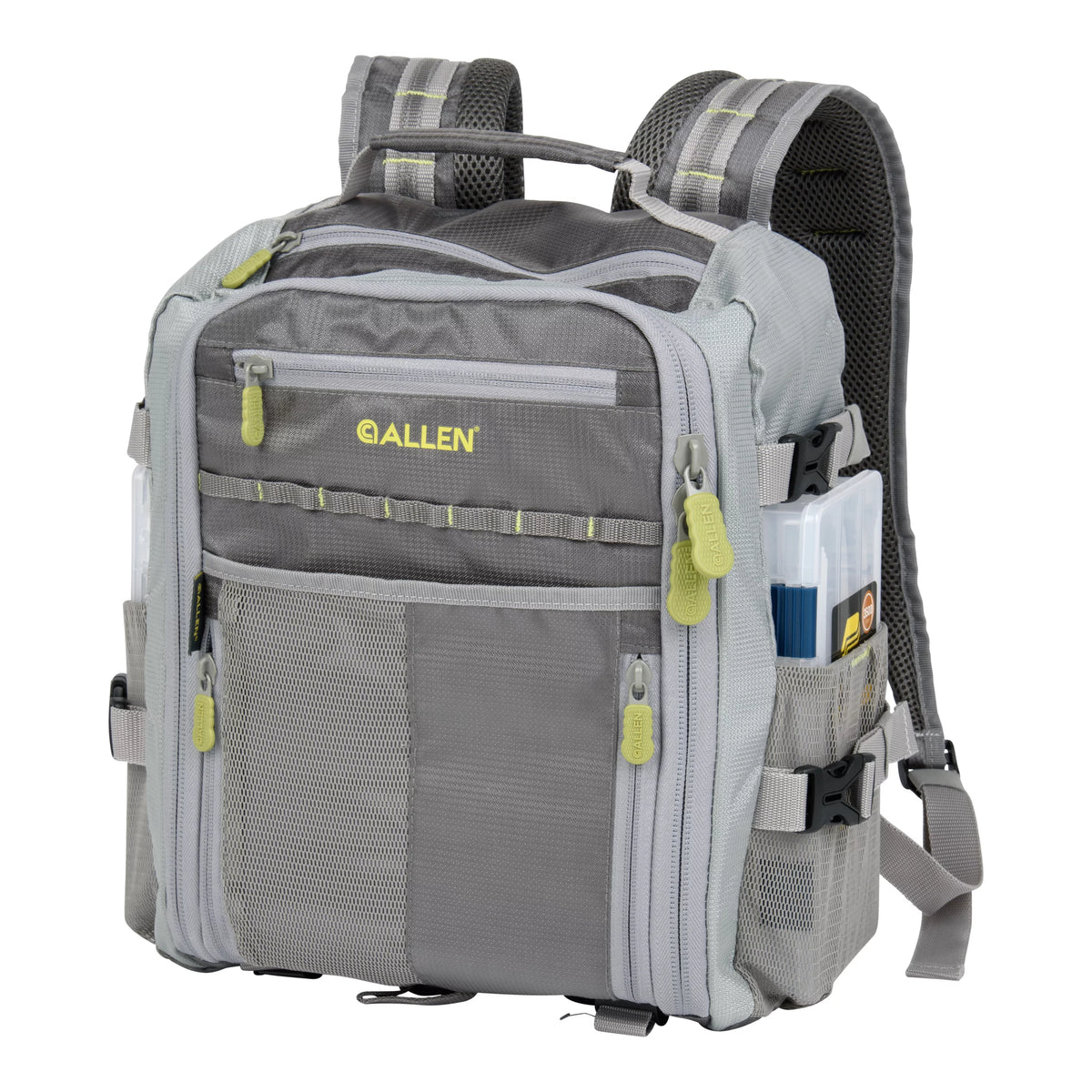 Compact Fishing Backpack, 17.6 liters, Gray/Lime T44918