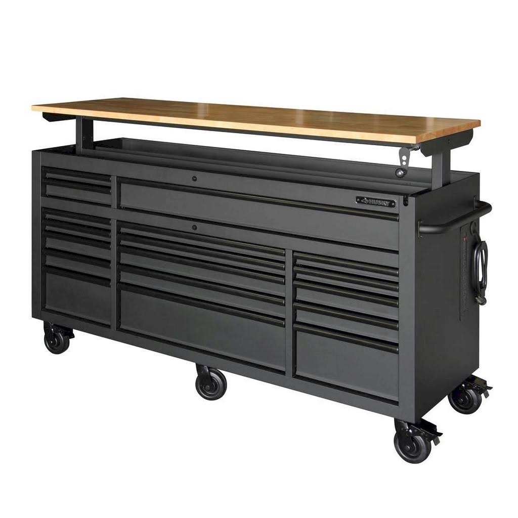 72" 18-Drawer Black Mobile Workbench E333399
