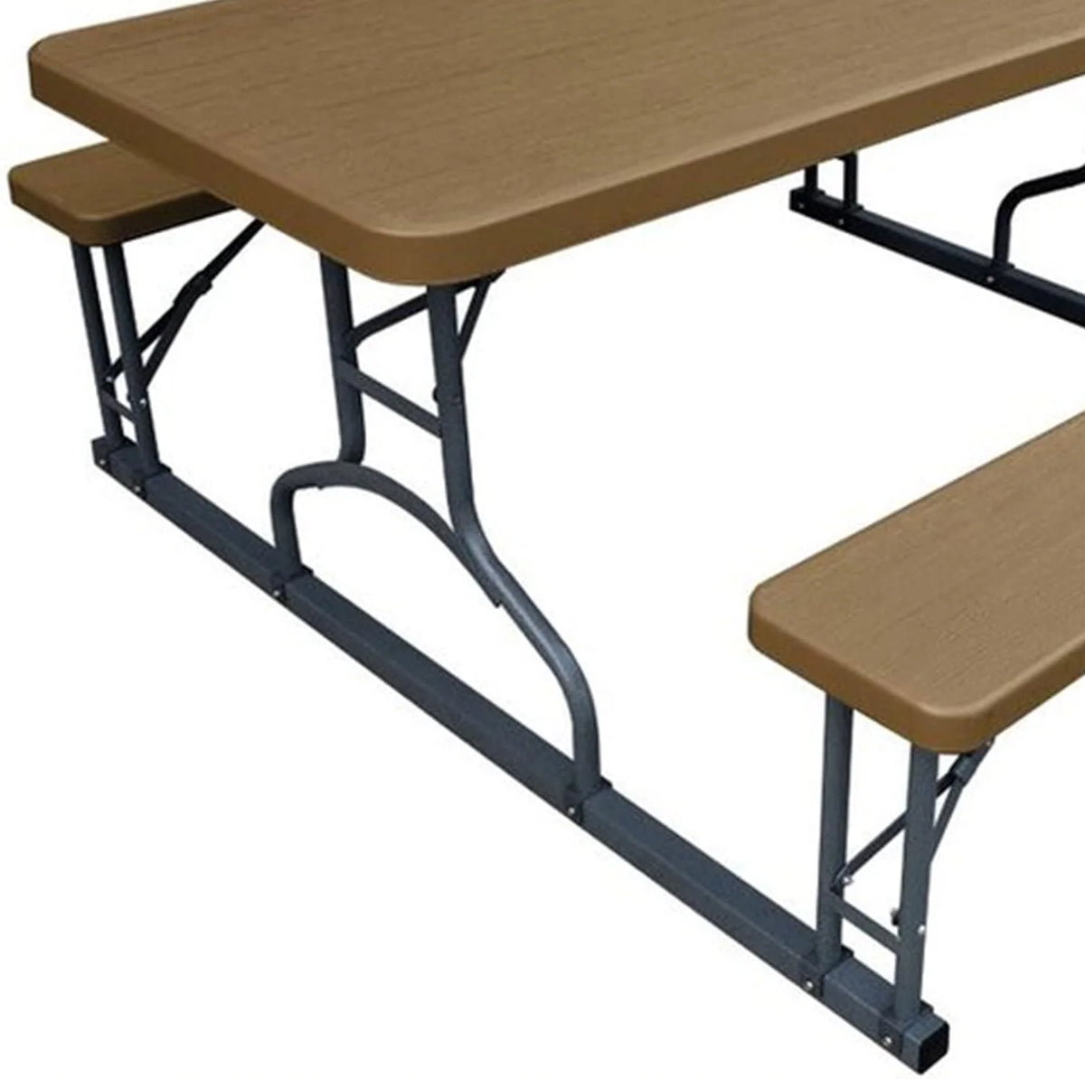 6 Foot Indoor Outdoor Picnic Table with Steel Frame G98787