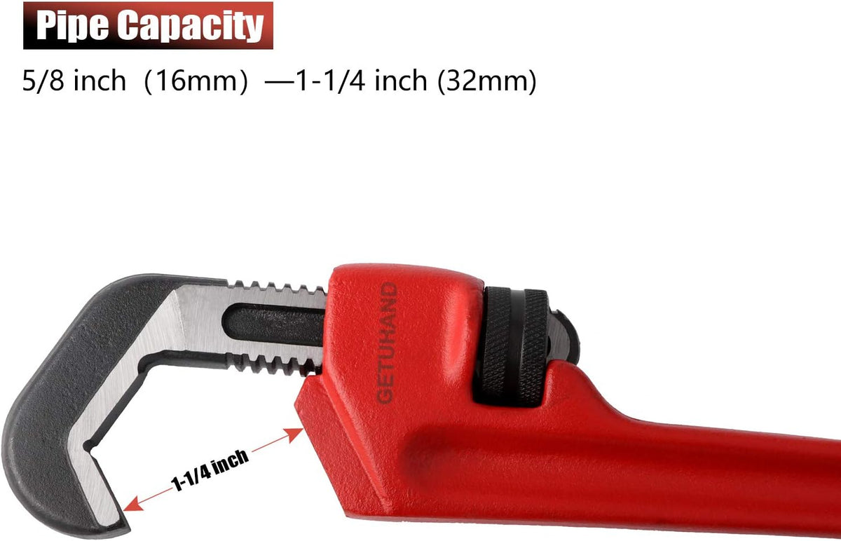 14-1/2-inch Heavy Duty Straight Pipe Wrench, Pack of 2 J722