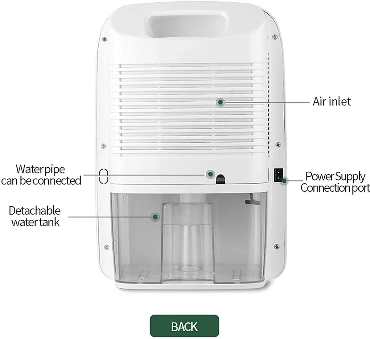 2.5L Dehumidifier with Drain Hose N971