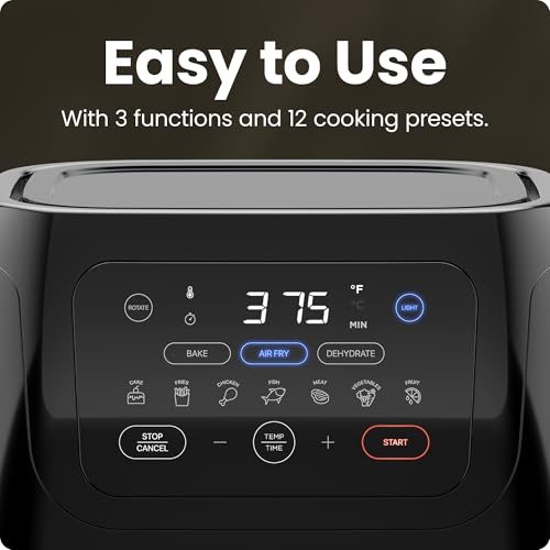 Black 10L Digital Air Fryer Convection Oven W23488