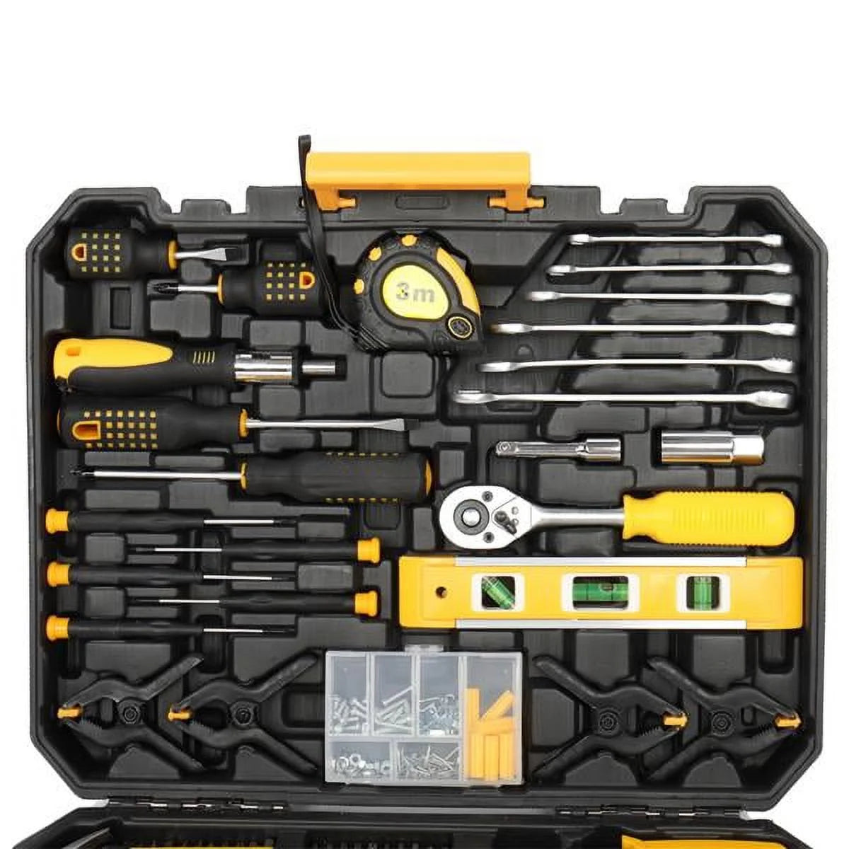 198 Pcs Hand Tool Set with Case Black Yellow X69914