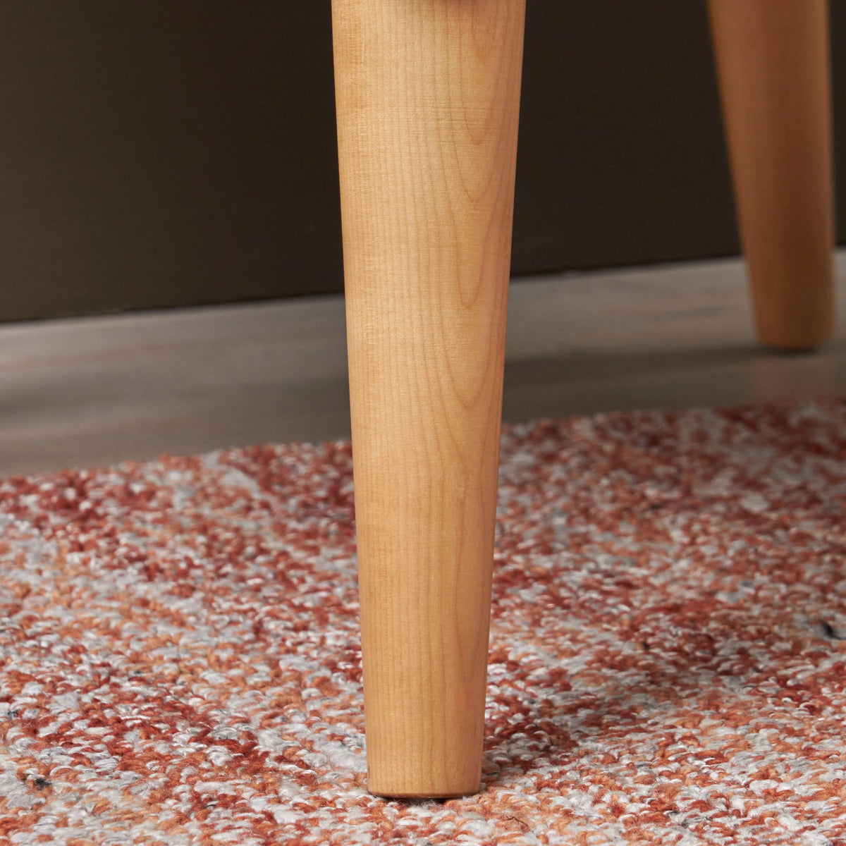 Blue Fabric and Wood Club Chair J160901