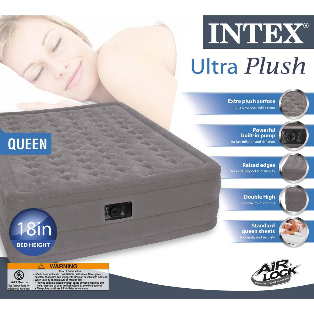 Queen Ultra Plush Airbed V790492