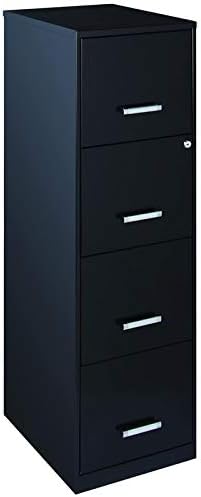 4 Drawer Metal Letter File Cabinet in Pearl White L25200