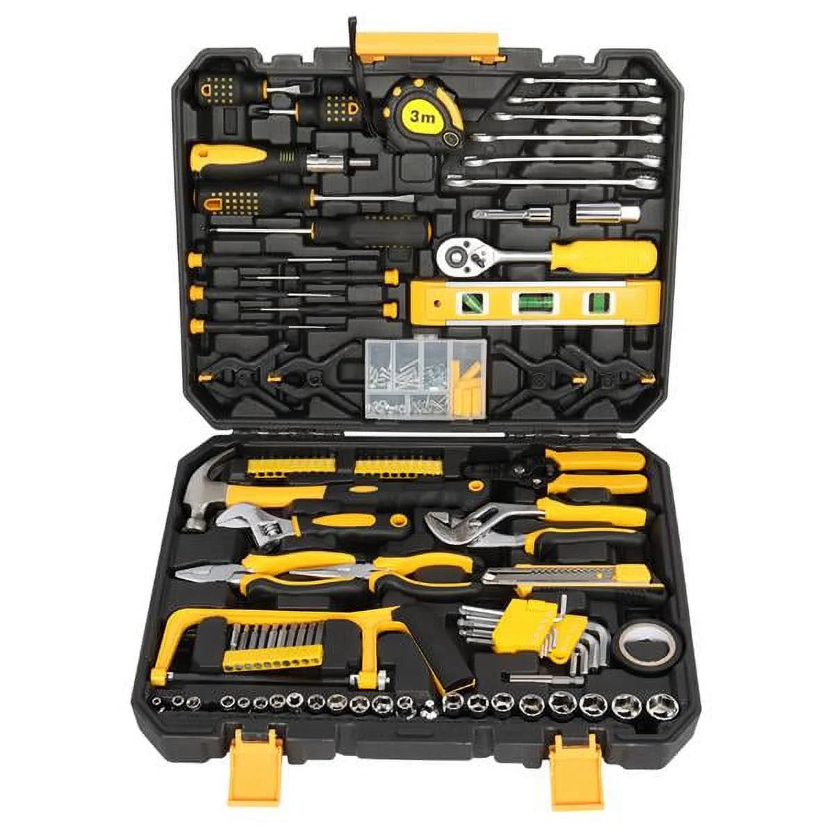 198 Pcs Hand Tool Set with Case Black Yellow X69914