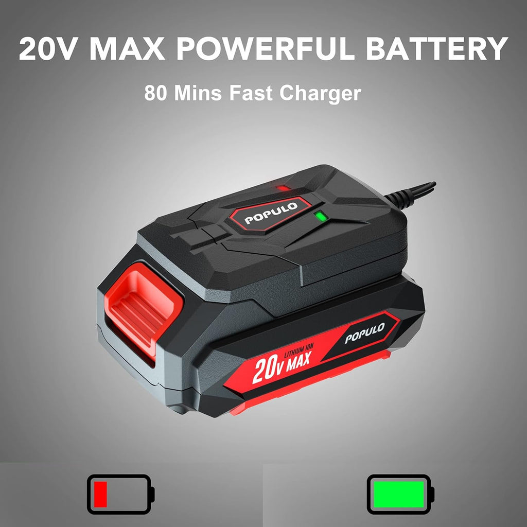 20V Cordless Leaf Blower with 2.0Ah Battery and Fast Charger, 150mph, Pack of 2 W880189