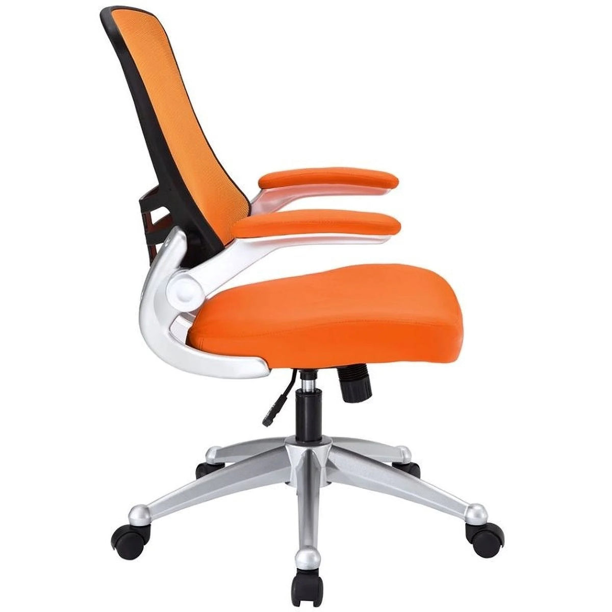 Orange Faux Leather Office Chair H2116