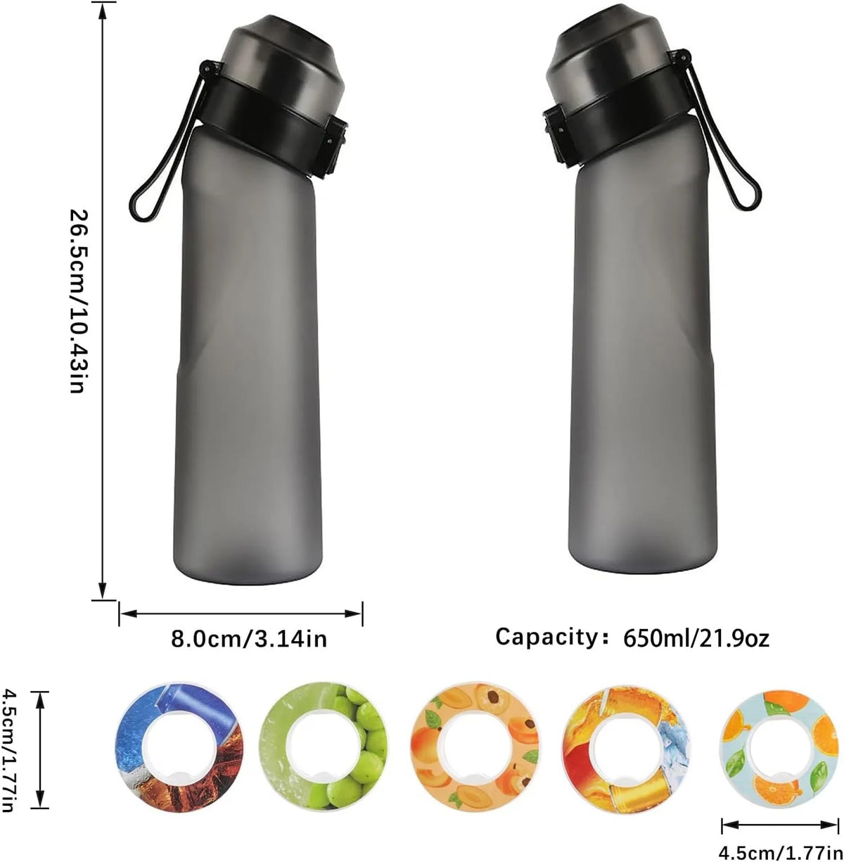 650ML Black Water Bottle with 7 Flavour Pods U37230