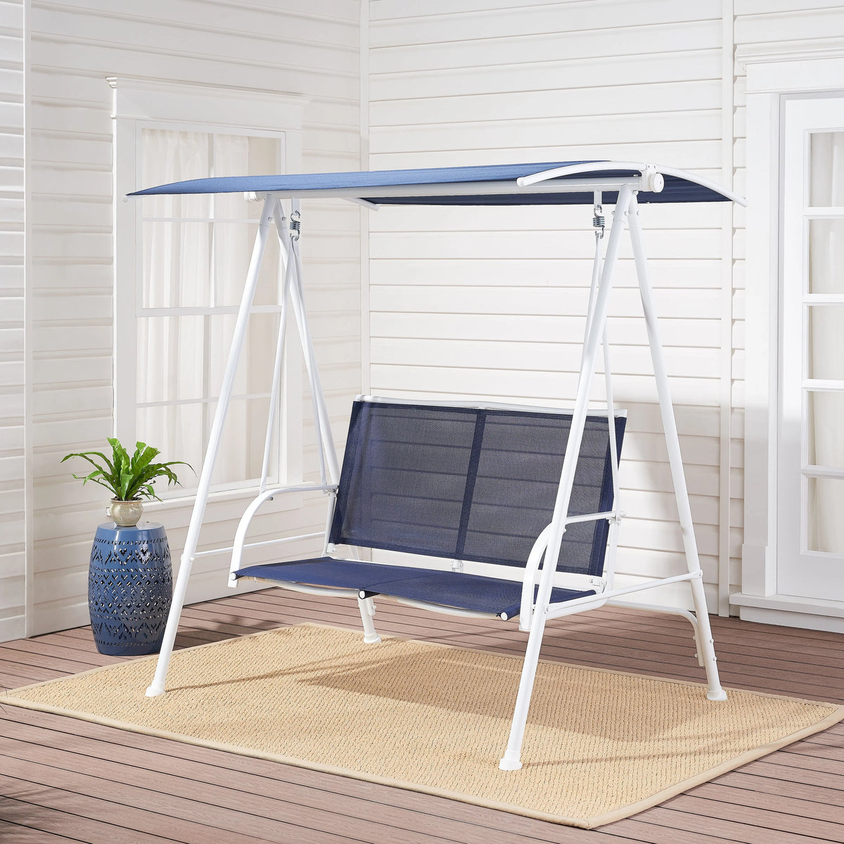 2-Seat Steel Canopy Porch Swing Q8863