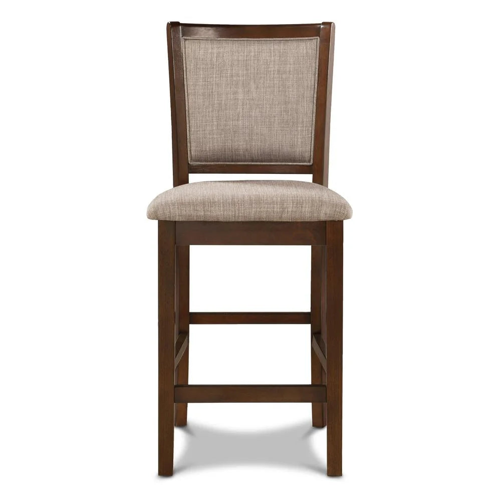 5-Piece Round Wood & Fabric Counter Set F6798