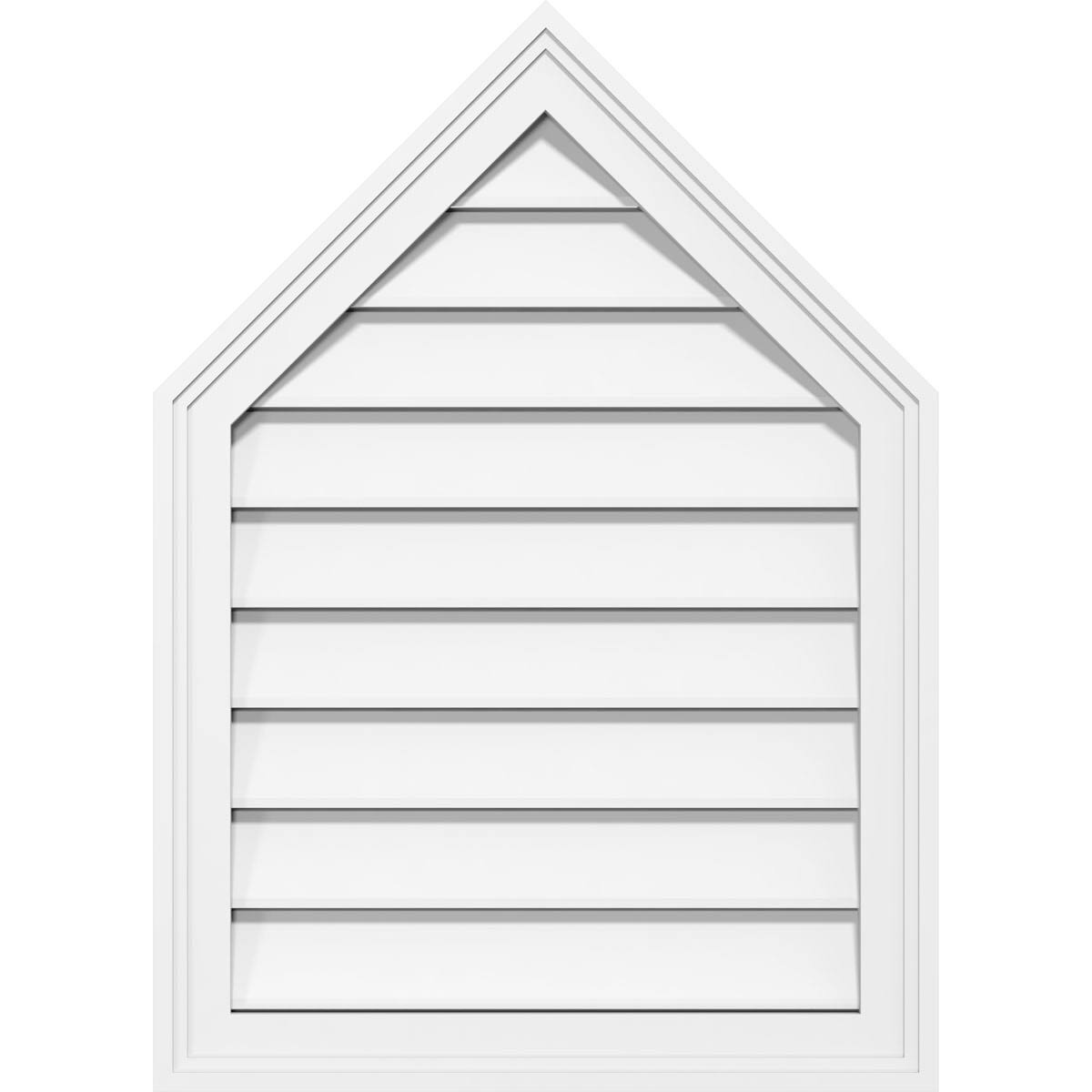 36x22W x 40x22H Peaked Top Surface Mount PVC Gable Vent S515