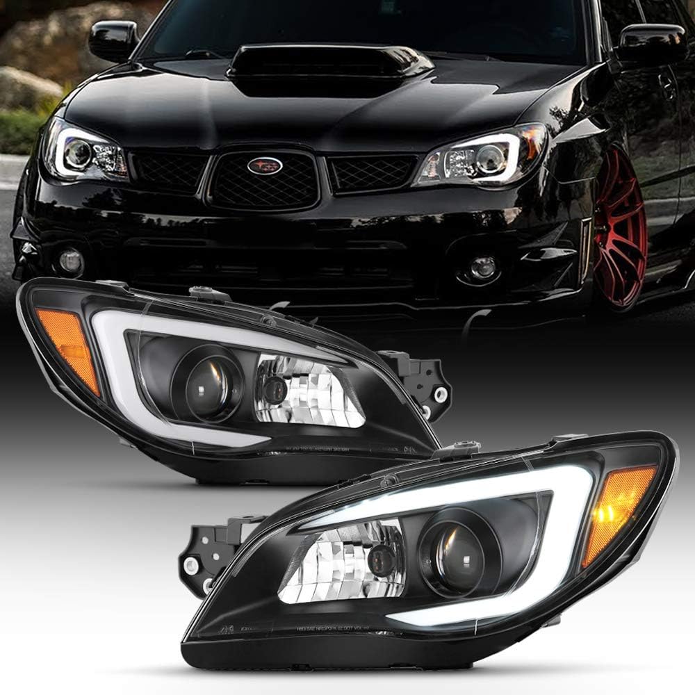 LED Tube Projector Headlights Pair J481