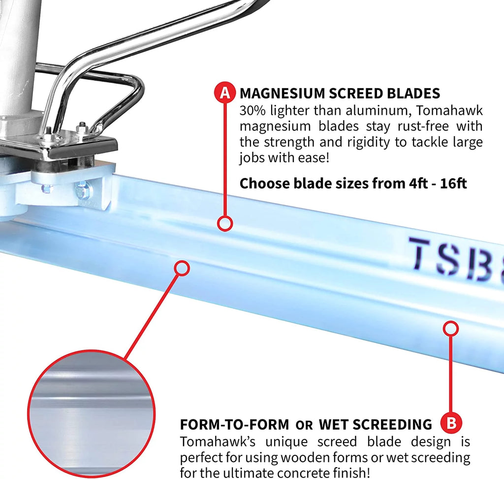 1.8 HP Gas Concrete Power Screed with 8ft Aluminum Magnesium Board U5073