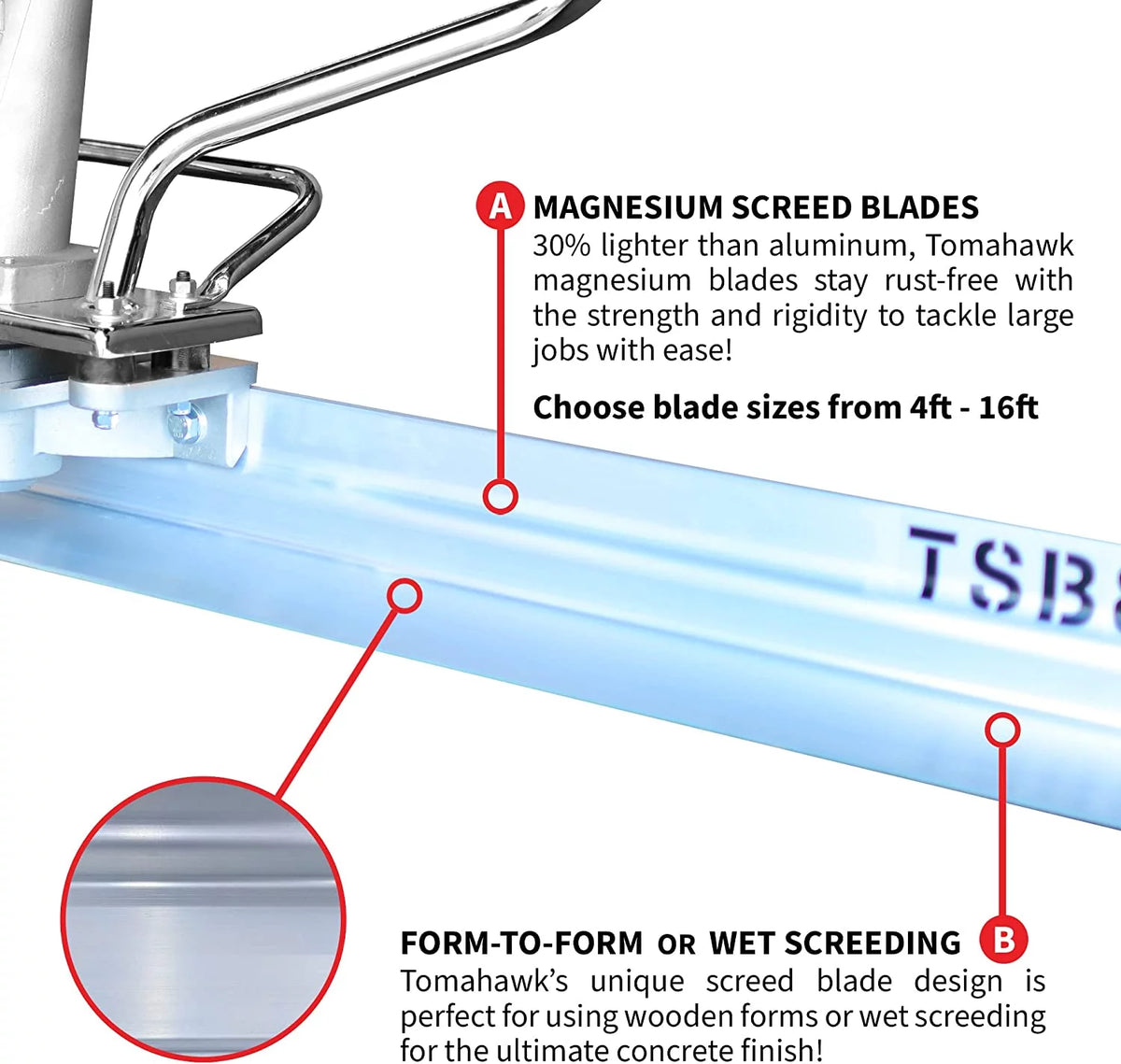 1.8 HP Gas Concrete Power Screed with 8ft Aluminum Magnesium Board U5073