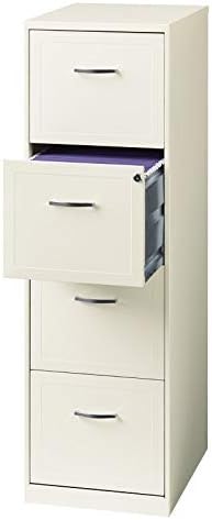 4 Drawer Metal Letter File Cabinet in Pearl White L25200