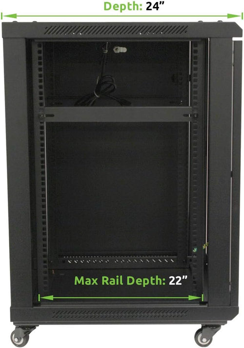 15U Wall Mount Server Data Cabinet with Casters Y890