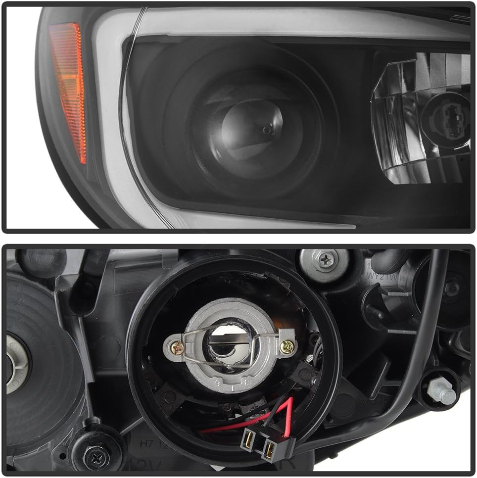 LED Tube Projector Headlights Pair J481