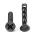 #10-32 x 7/8 Fine Thread Machine Screw Phillips Flat Head Low Carbon Steel Black Oxide G698721