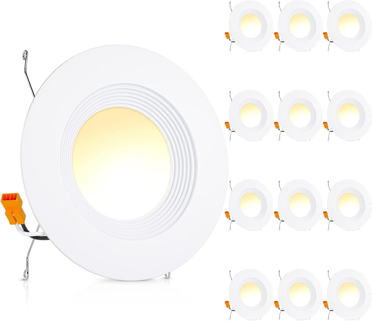 12 Pack 5/6 Inch LED Recessed Lighting, Dimmable Downlight P550150