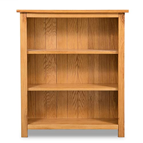 3-Tier Solid Oak Wood Open Bookcase H793934