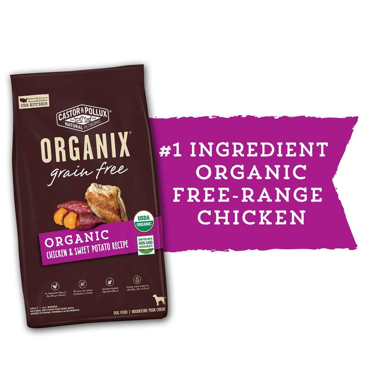 Organic Chicken Recipe Dry Dog Food B270