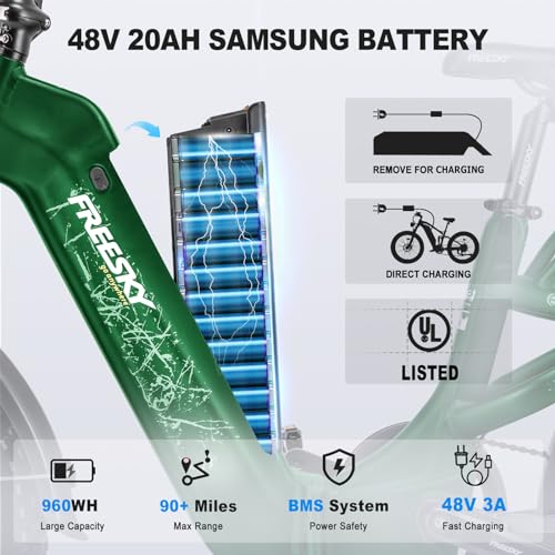 20'' Fat Tire Full Suspension Folding Electric Bike with 48V 20Ah Removable Battery V58792