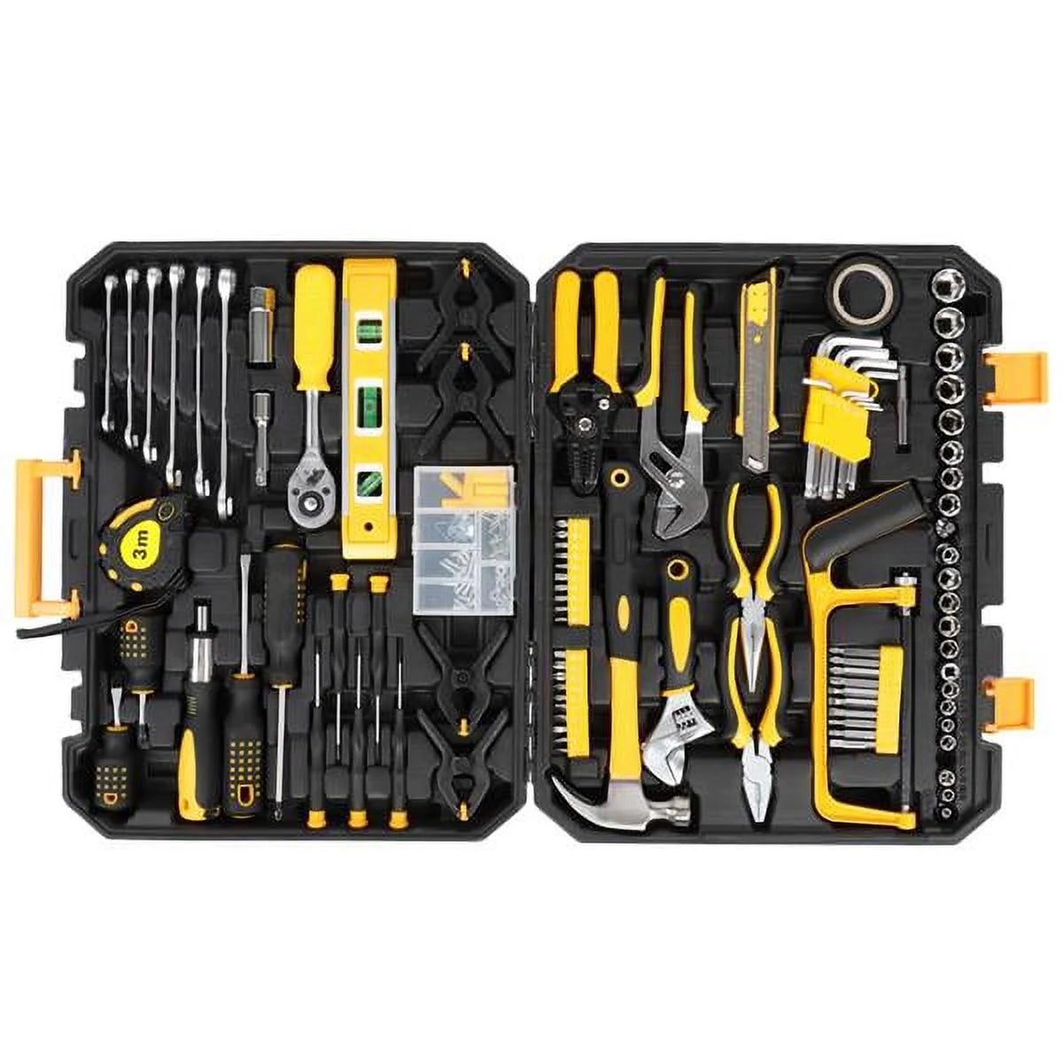 198 Pcs Hand Tool Set with Case Black Yellow X69914