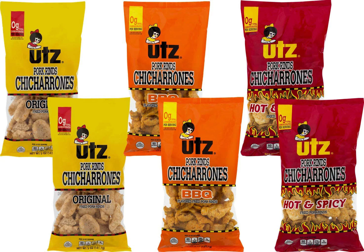 Variety 6-Pack 5 oz. Fried Pork Rinds Q88043