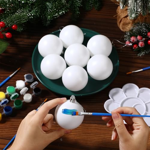 24 Set Christmas Ball Ornament 2.36 Inch White T75993