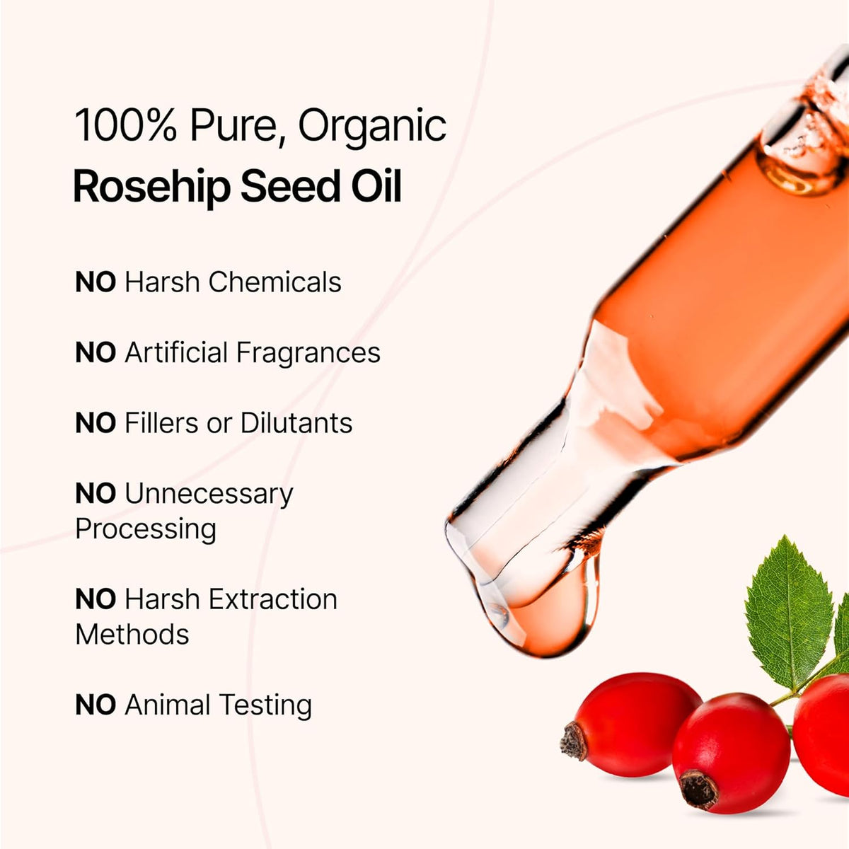 100% Pure Cold Pressed Unrefined Rosehip Seed Oil (60ml) B58239